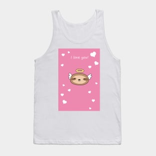 I Love You - Angel Face Sloth Tank Top